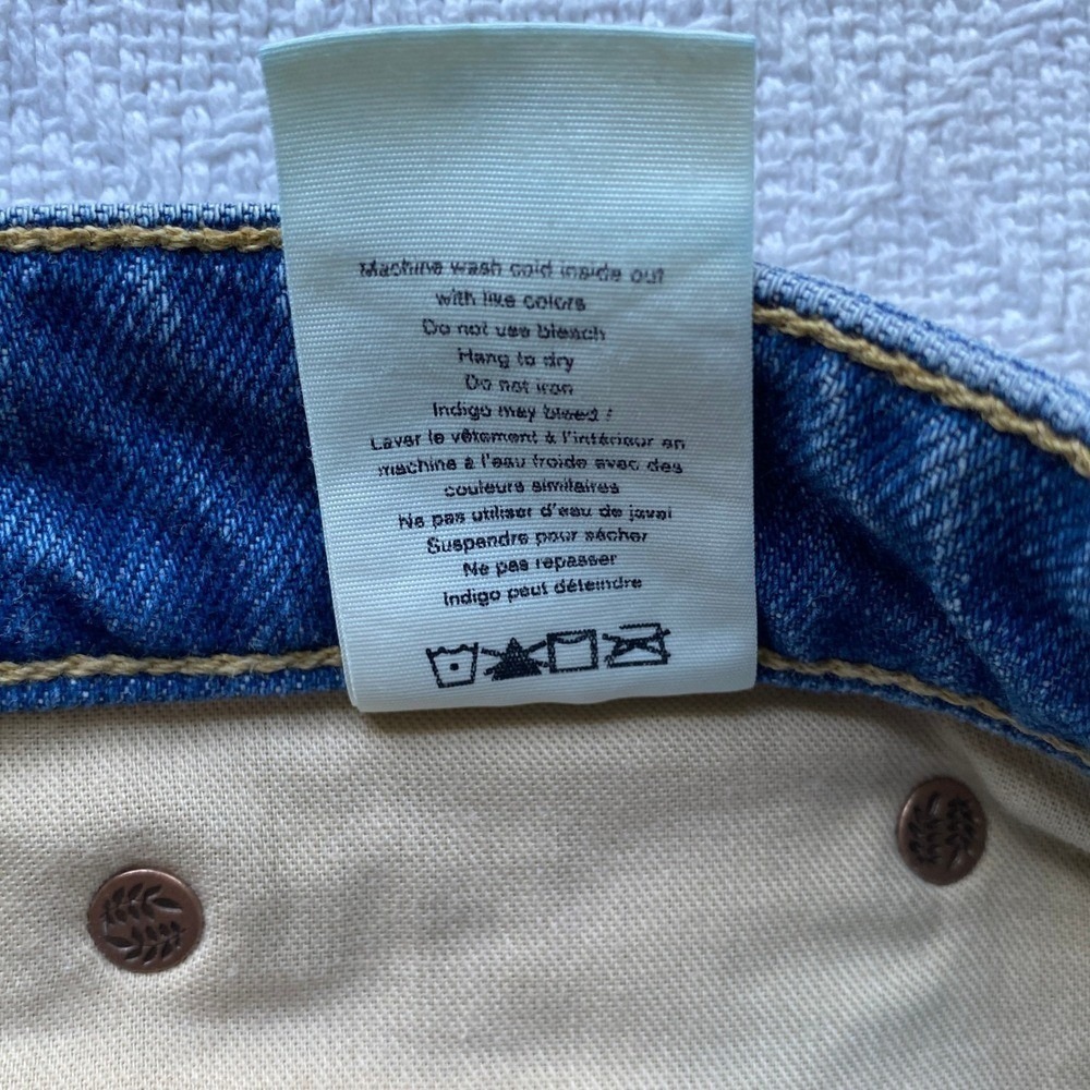 Rag & Bone Rosa Mid Rise Boyfriend Jeans Distressed Cotton Bristol Wash Denim 27 - Picture 12 of 12